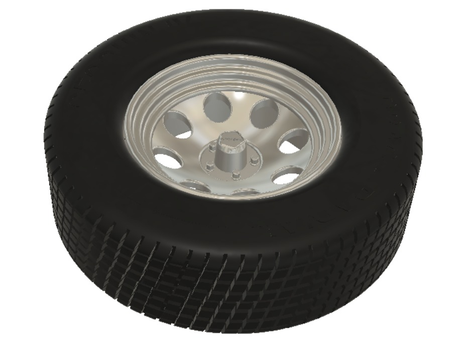 AR Baja Wheels with Tires and Brakes for 3D Printing 3D print model_3