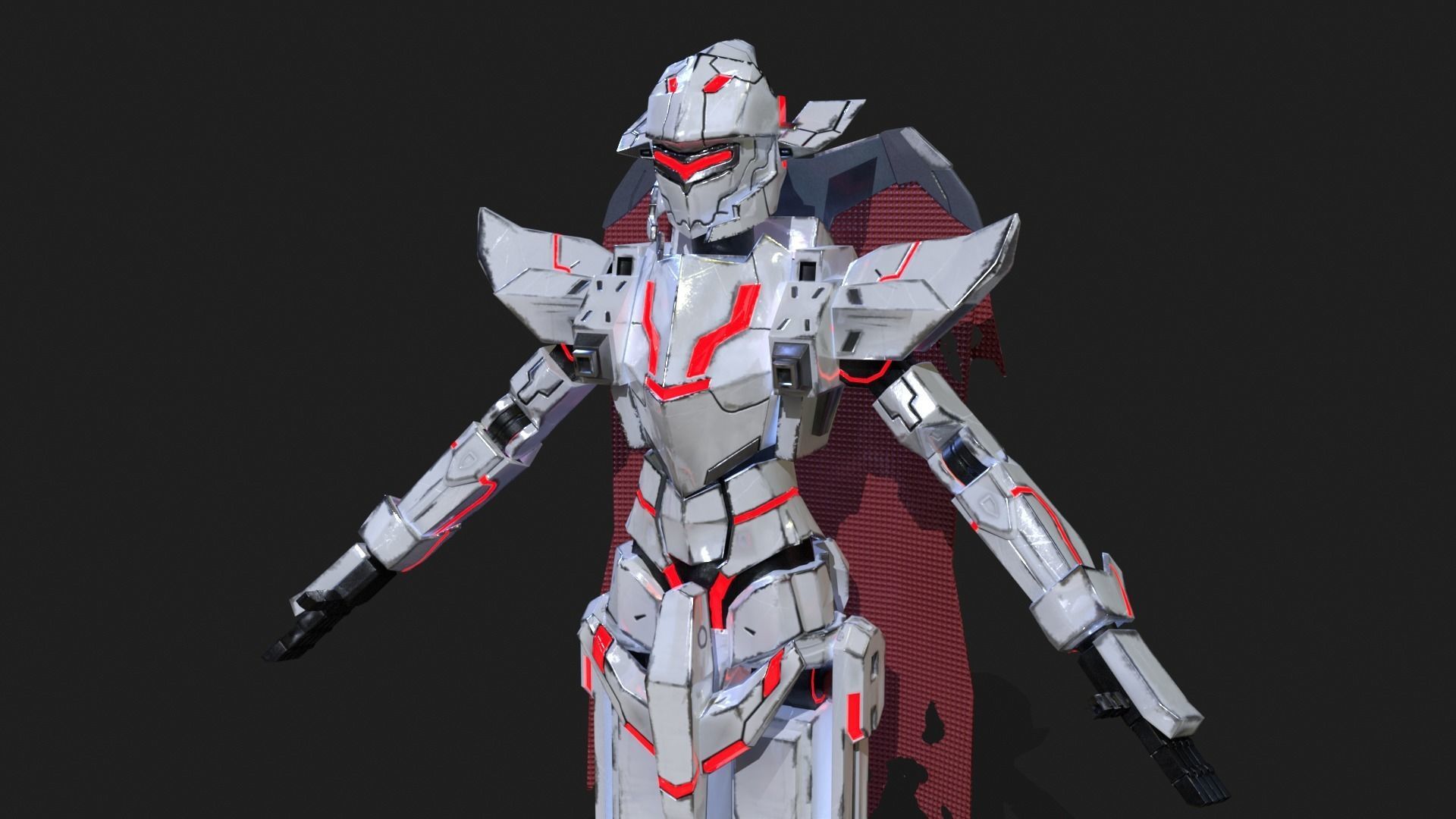 Cast Female SORO Low-poly 3D model_19