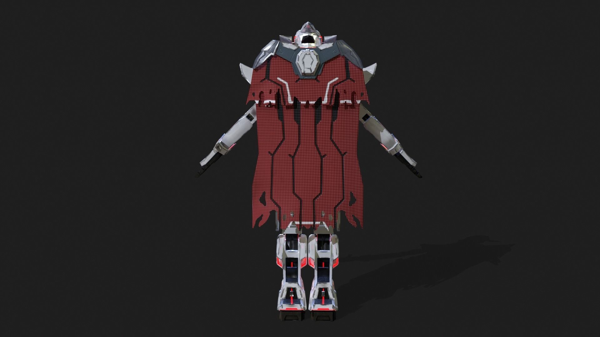 Cast Female SORO Low-poly 3D model_4
