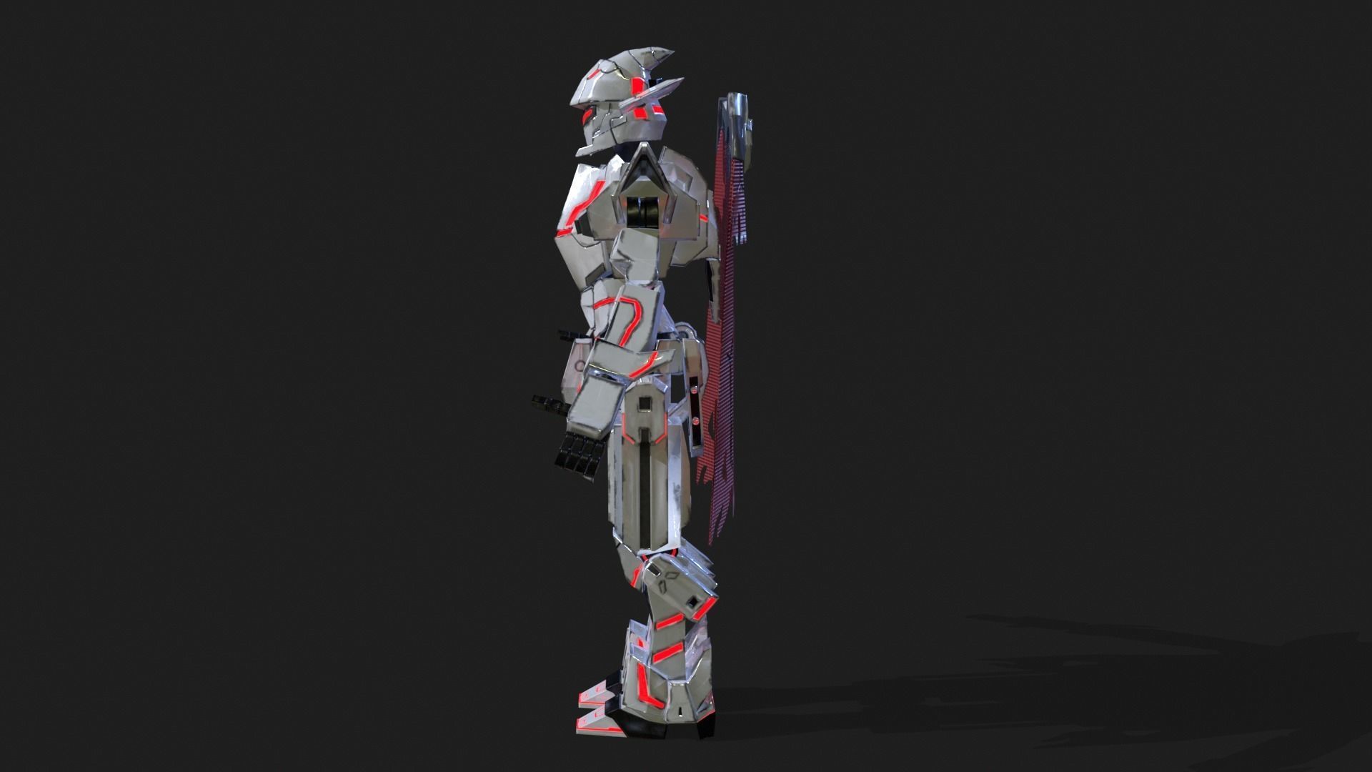 Cast Female SORO Low-poly 3D model_29
