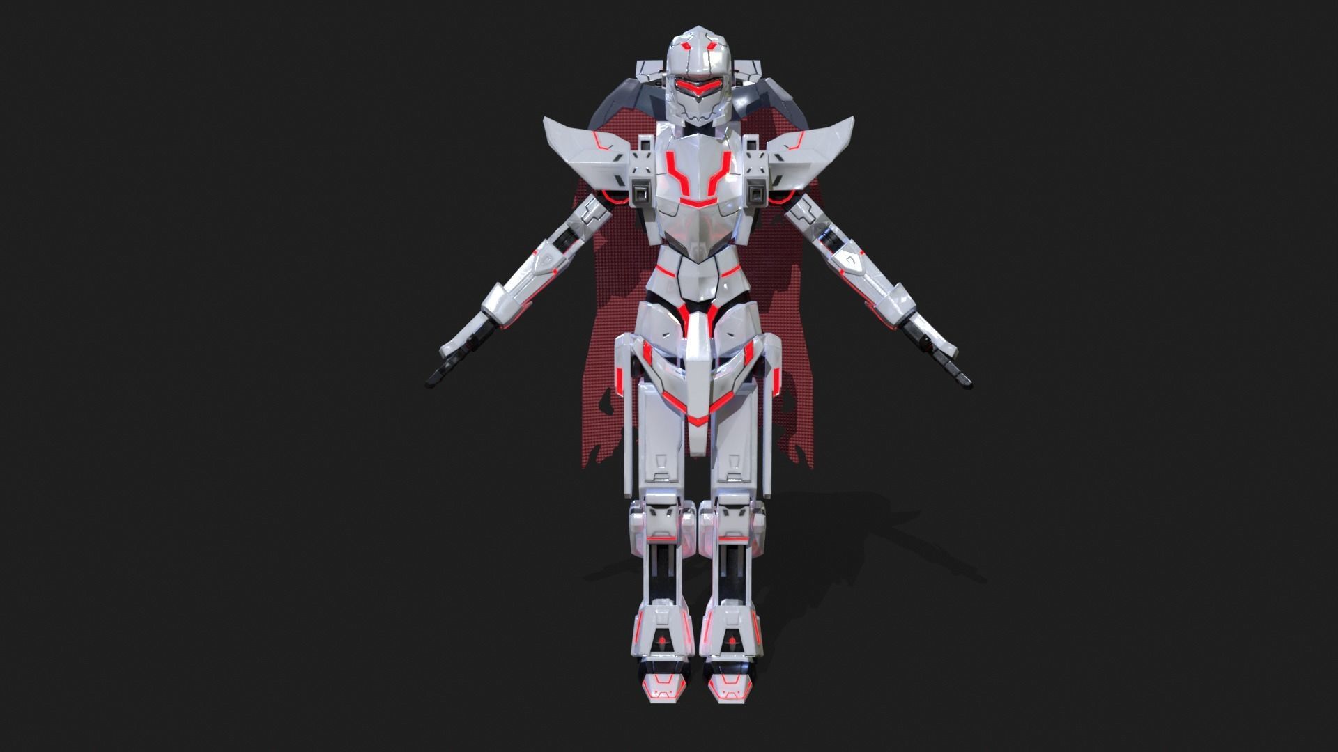 Cast Female SORO Low-poly 3D model_23
