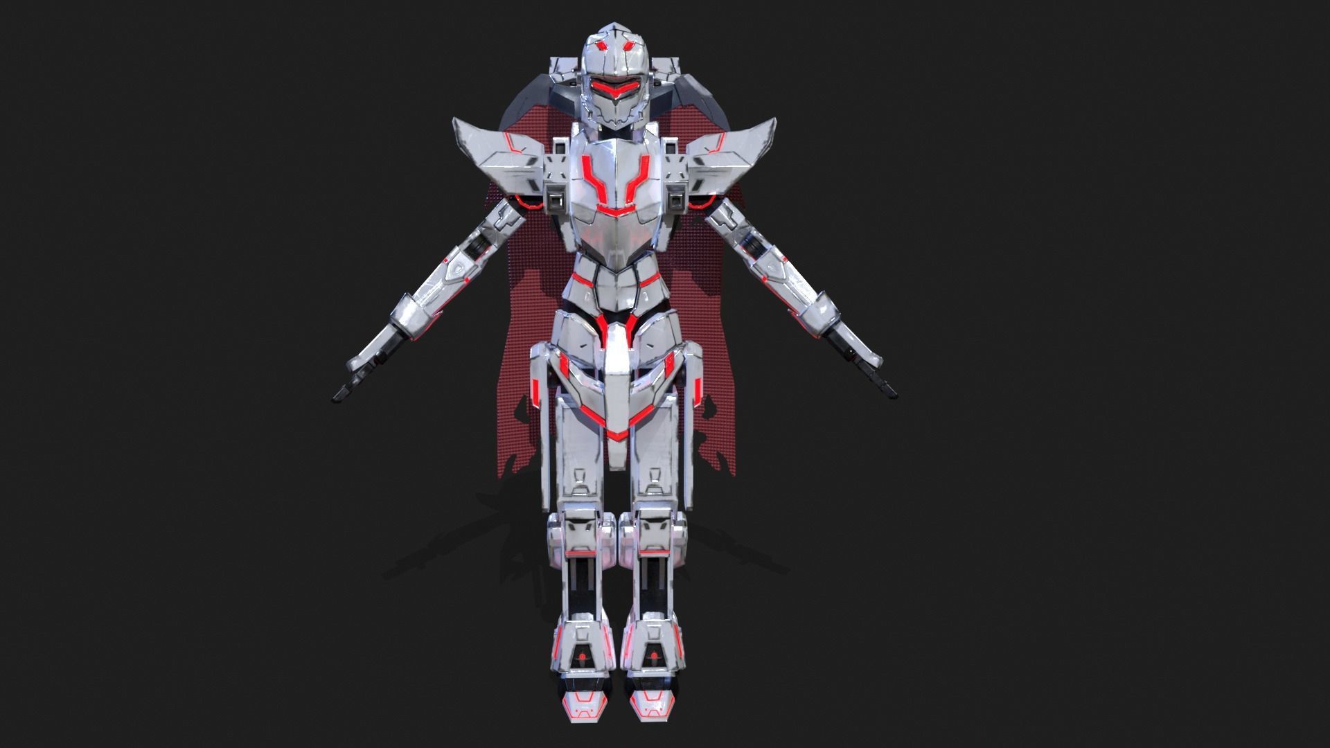 Cast Female SORO Low-poly 3D model_1