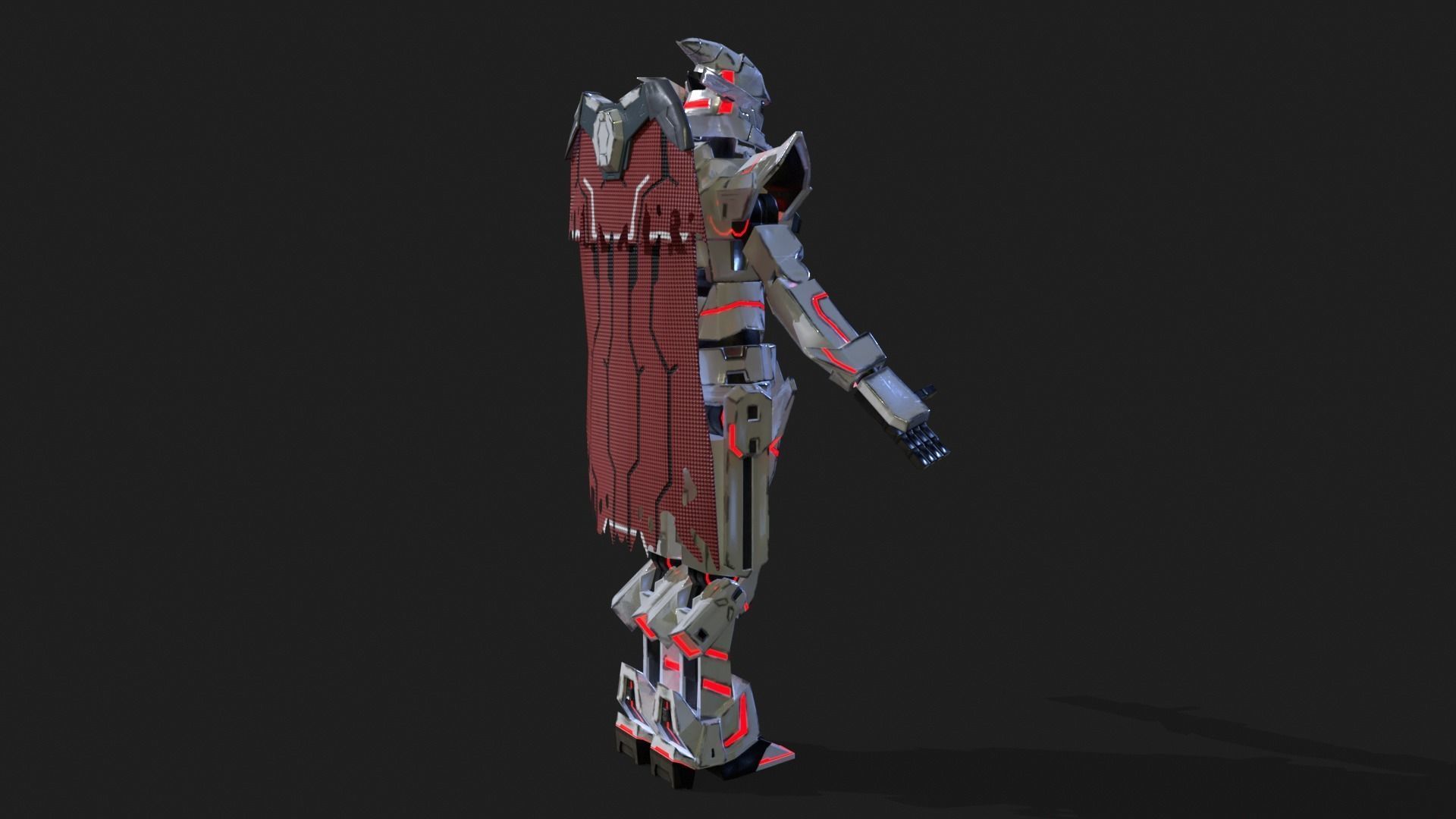 Cast Female SORO Low-poly 3D model_31
