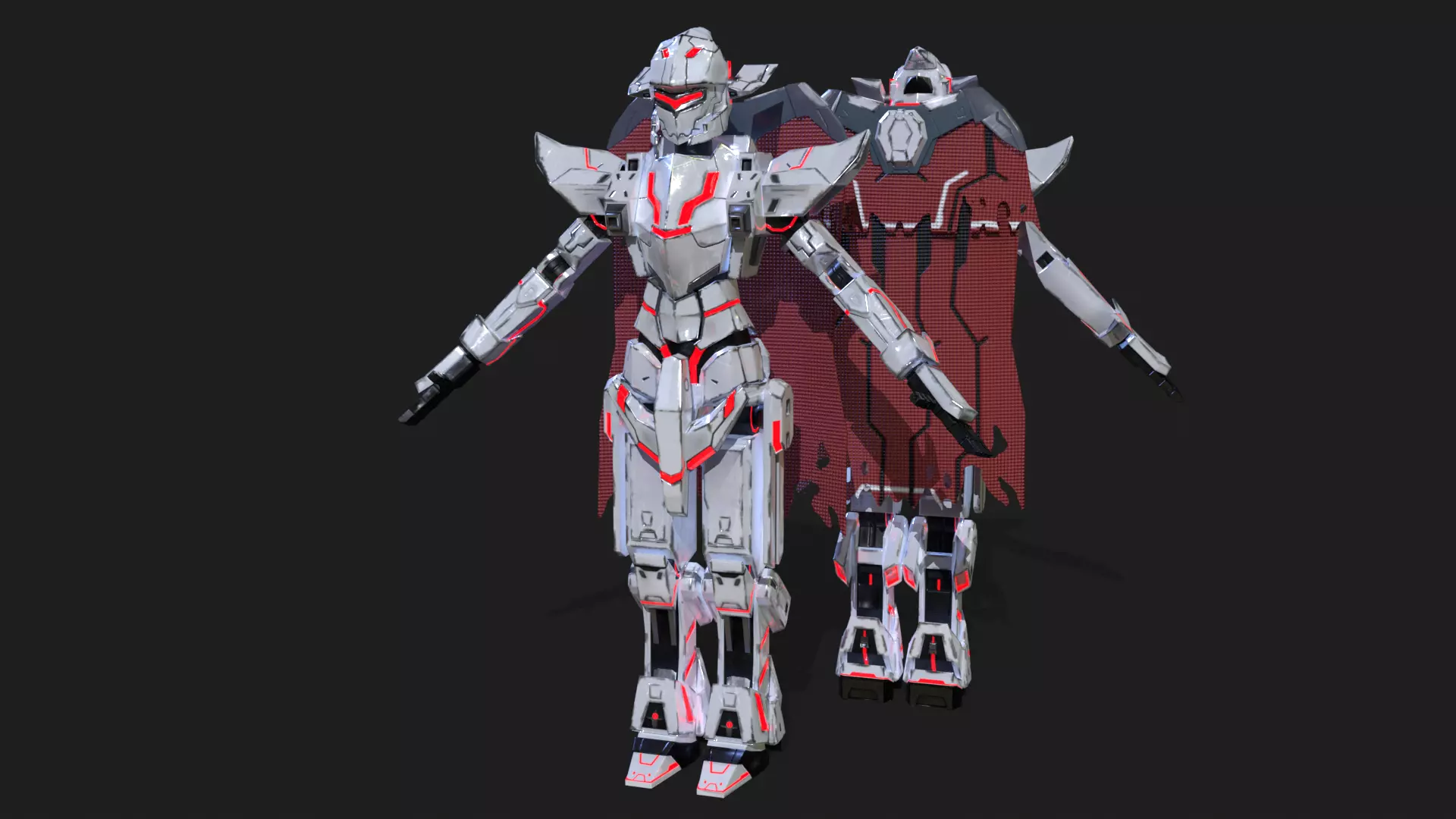 Cast Female SORO Low-poly 3D model_0