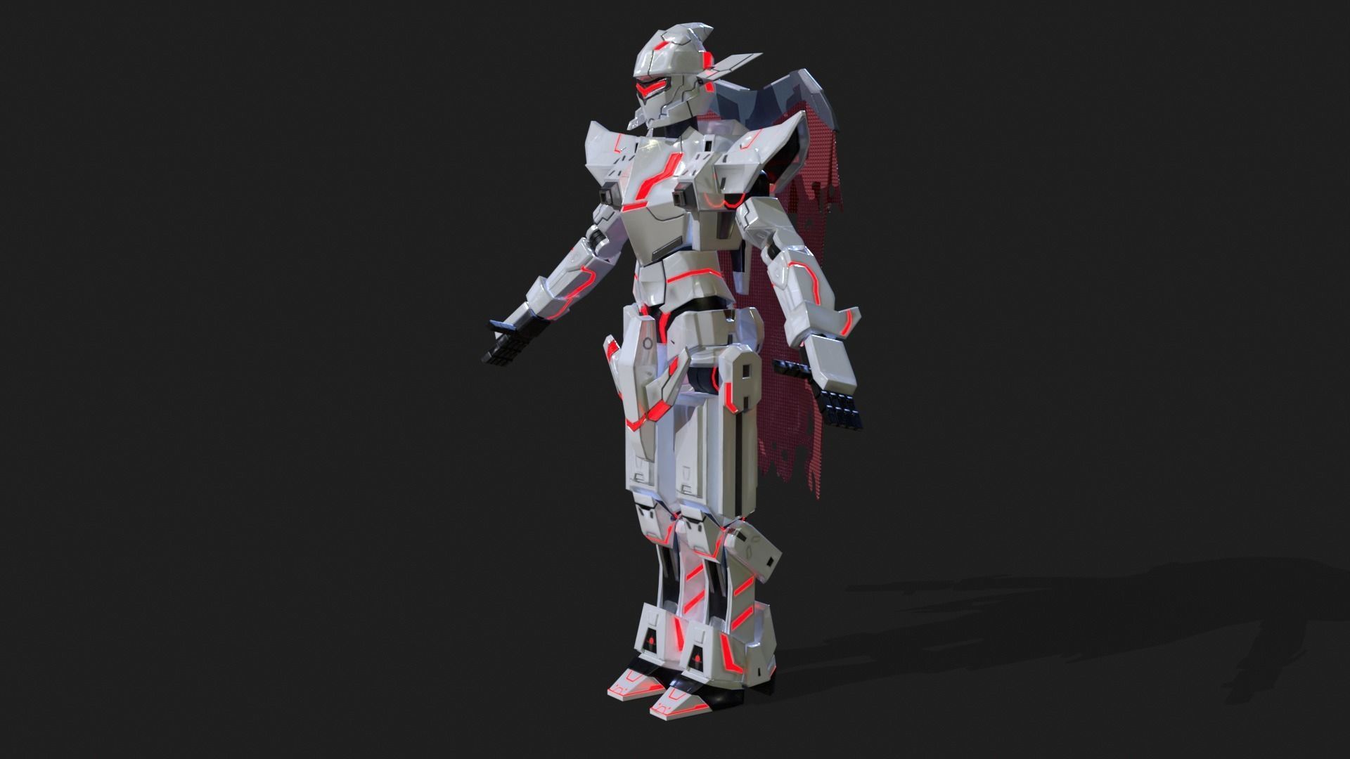 Cast Female SORO Low-poly 3D model_21