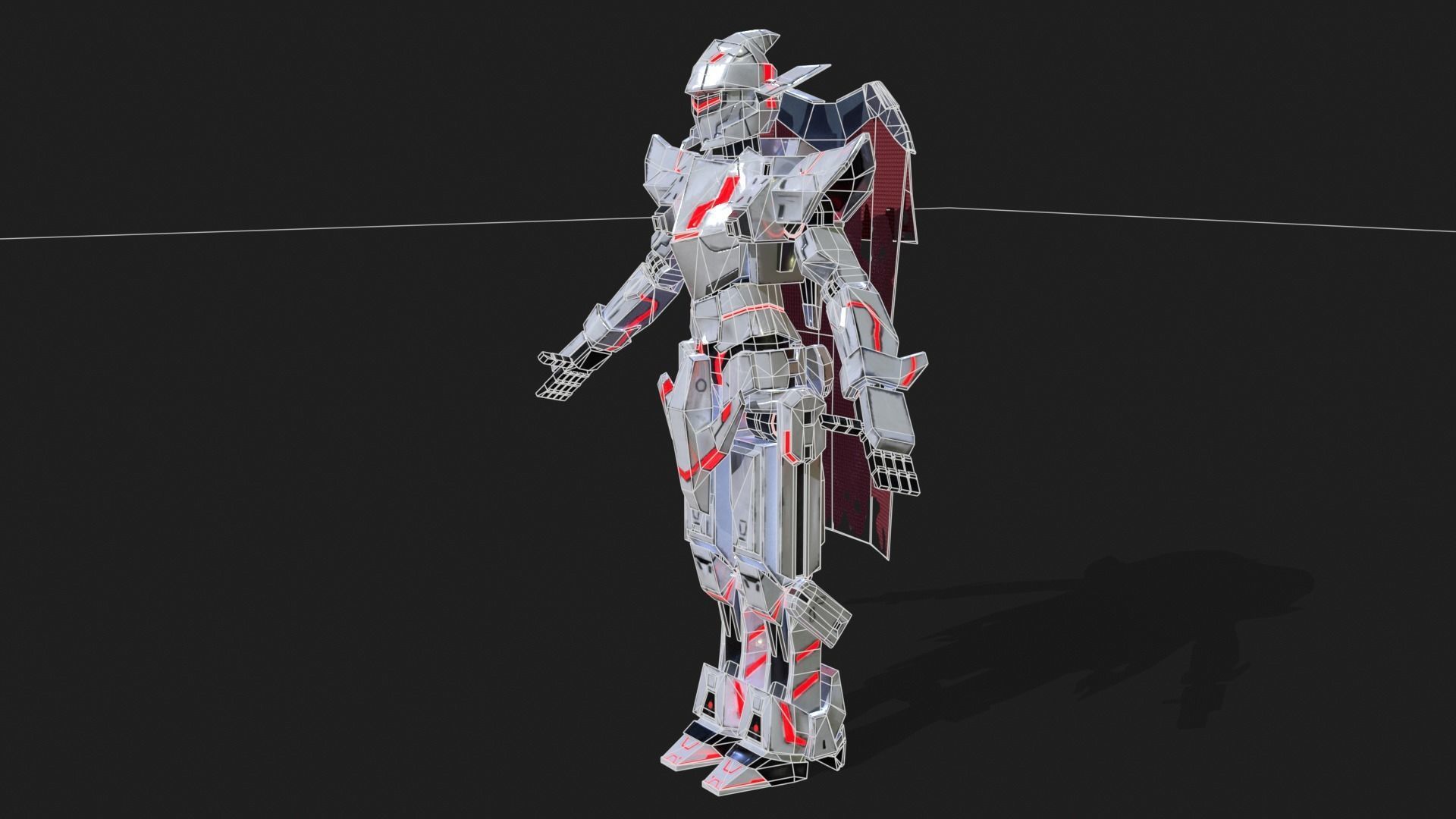 Cast Female SORO Low-poly 3D model_9