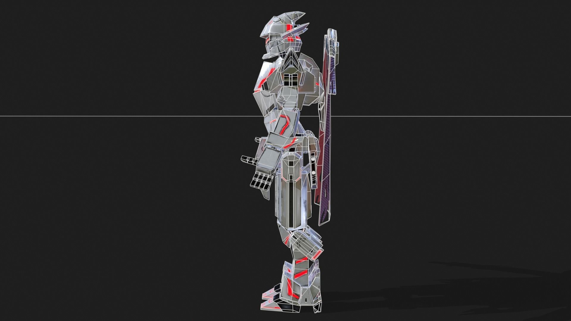 Cast Female SORO Low-poly 3D model_10