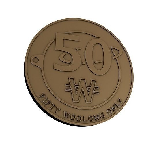 Cowboy Bebop 50 Woolong coin 3D print model