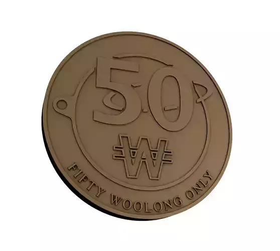 Cowboy Bebop 50 Woolong coin 3D print model