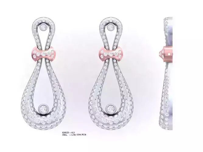 Luxury earrings for 3D printing