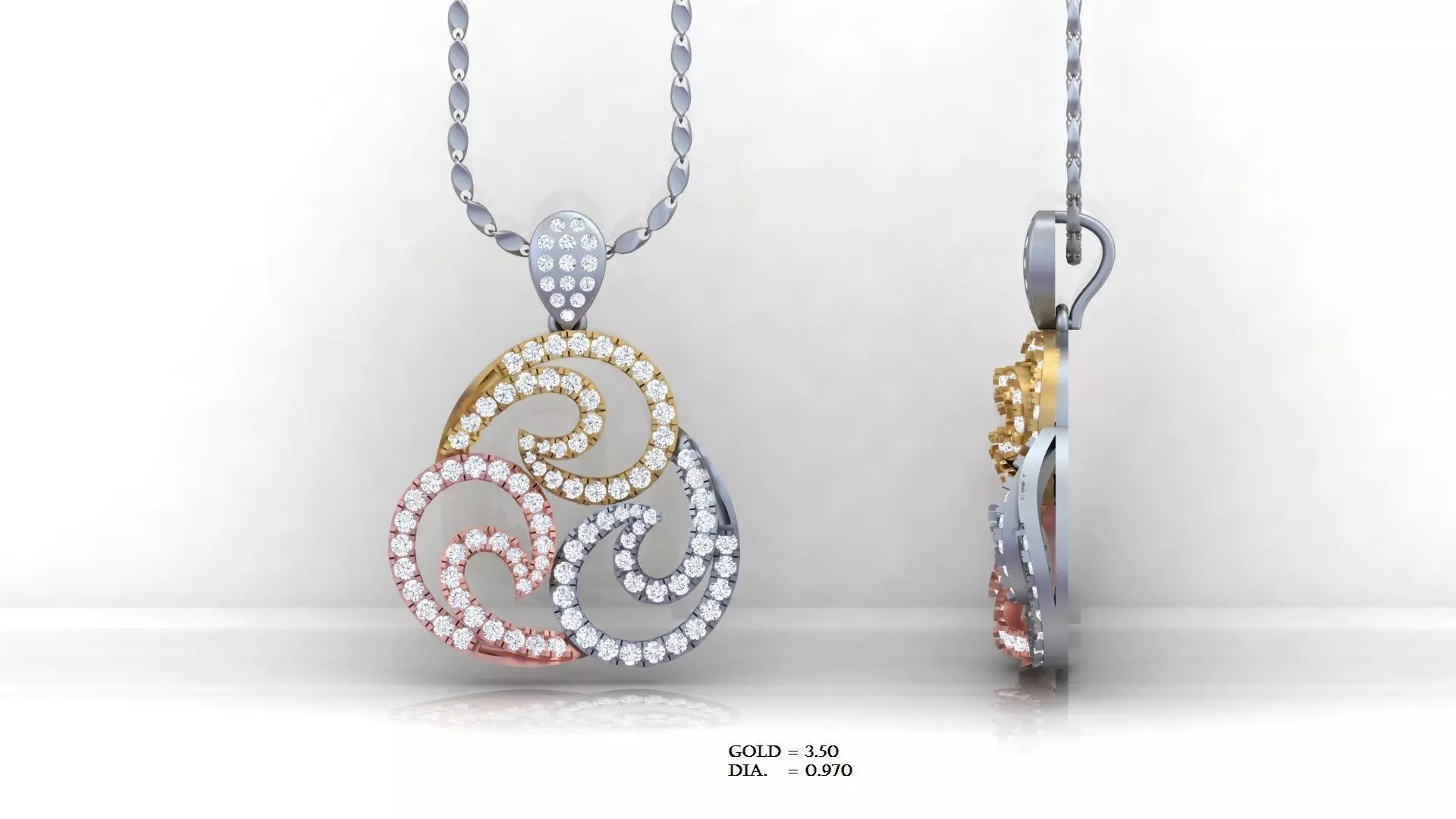 Luxury pendant for 3D printing 3D print model_0