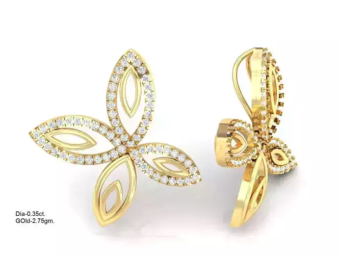 Luxury earrings for 3D printing 3D print model Luxury earrings for 3D printing 3D print model