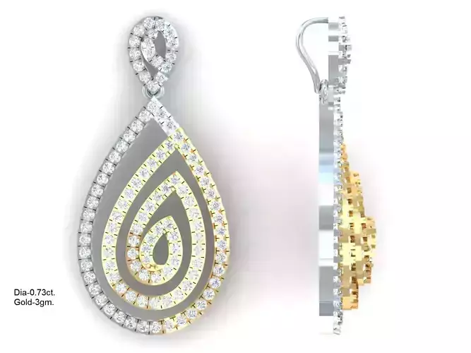 Luxury earrings for 3D printing 3D print model