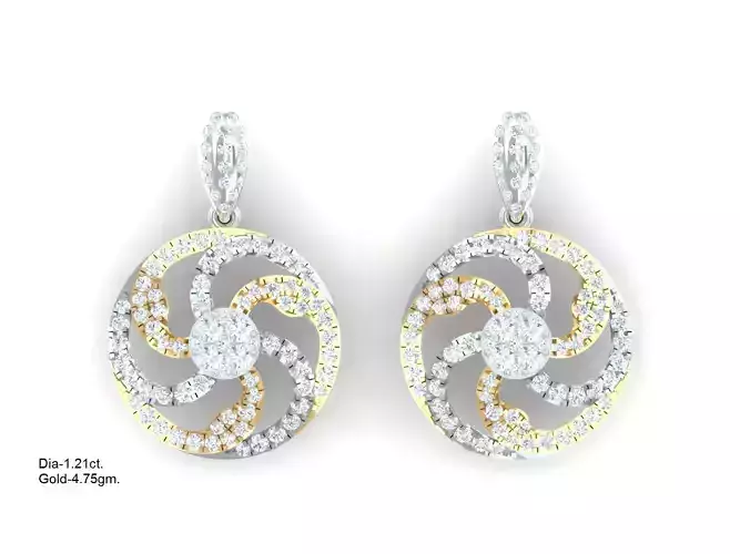 Luxury earrings for 3D printing 3D print model Luxury earrings for 3D printing 3D print model