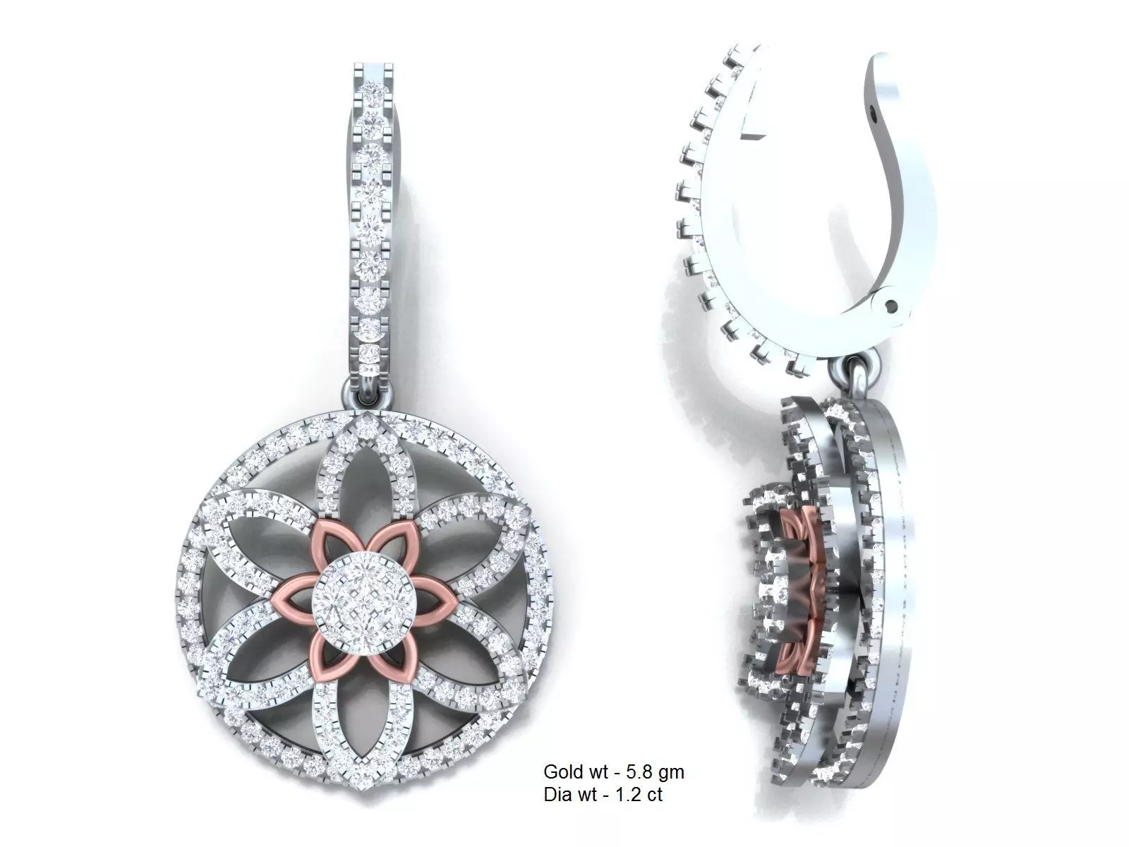 Luxury earrings for 3D printing 3D print model_0