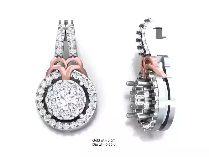 Luxury earrings for 3D printing 3D print model