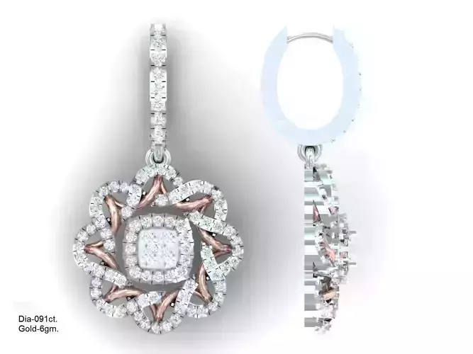 Luxury earrings  for 3D printing