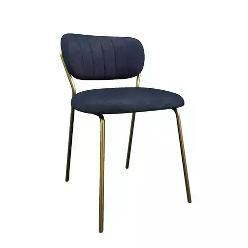CHAIR JOLIEN GOLD DARK BLUE