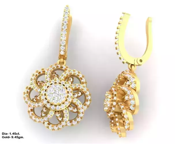 Luxury earrings  for 3D printing