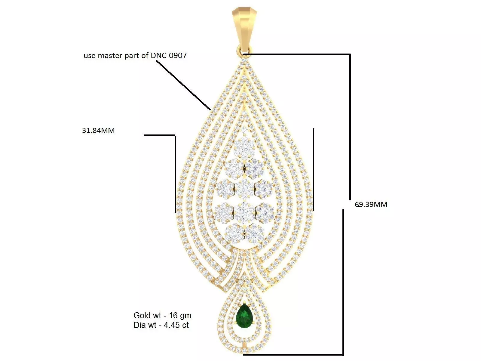Luxury pendant for 3D printing 3D print model