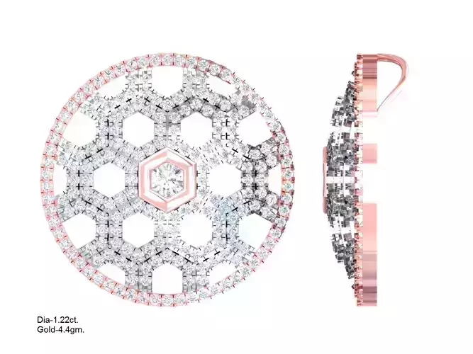 round diamond pendant