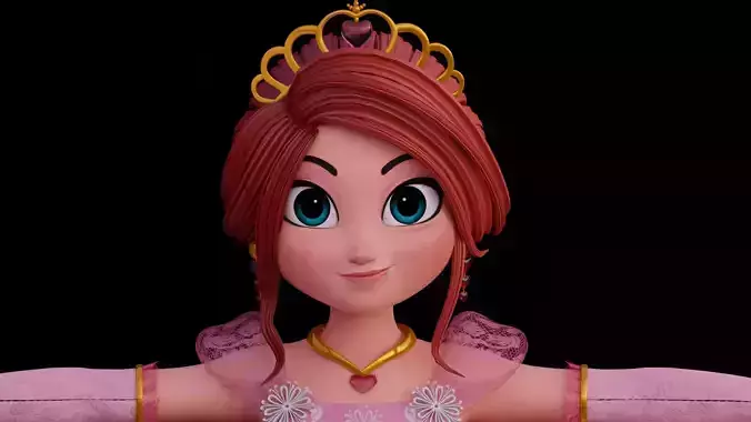 Disney Style Princess - Fully Rigged 3D model