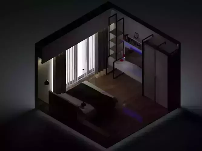 Isometric Bedroom