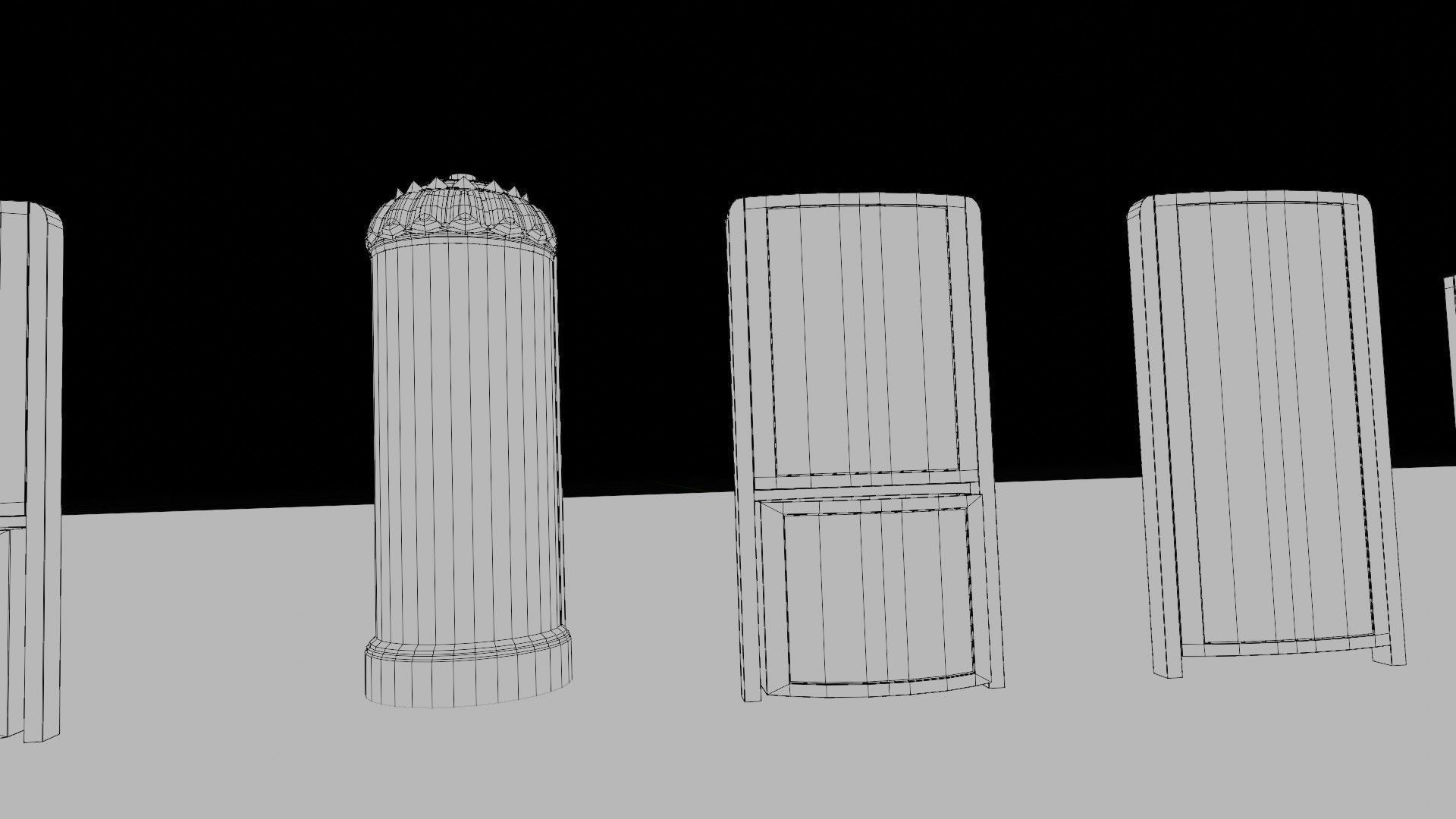 a collection of road side advertisement boards with 4k textures Low-poly 3D model_26