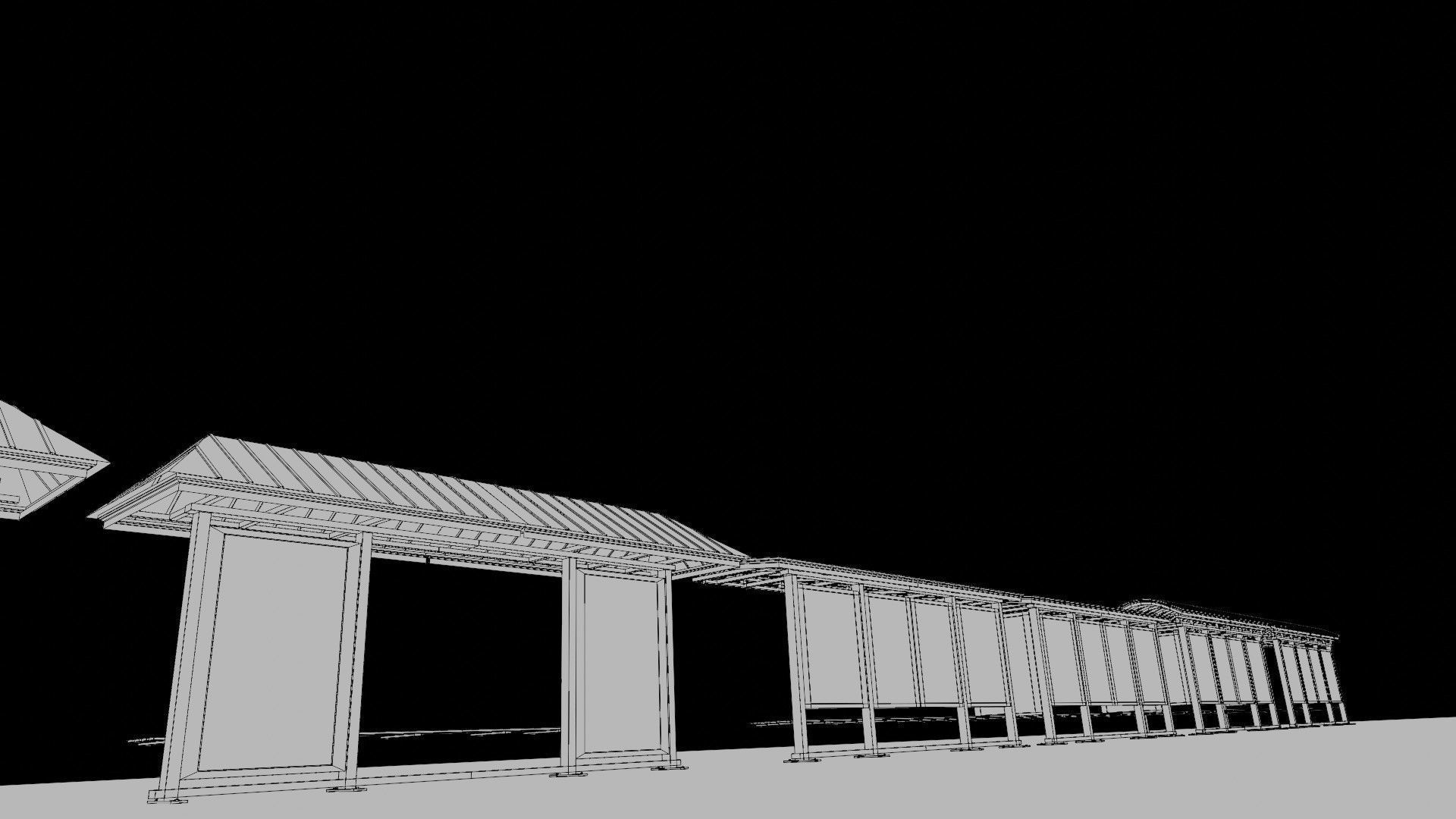 a collection of road side advertisement boards with 4k textures Low-poly 3D model_36