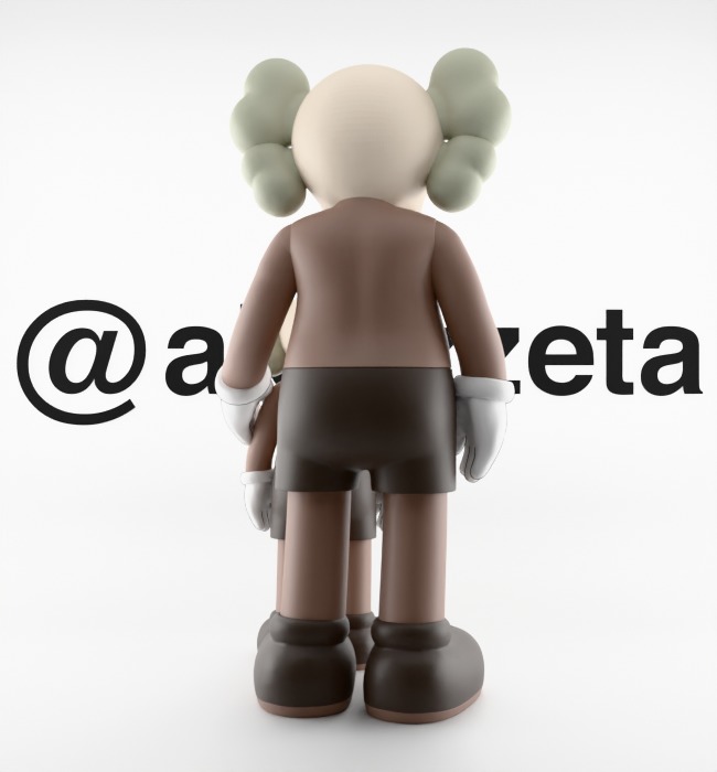 Kaws Waiting Textured Low-poly 3D model_20