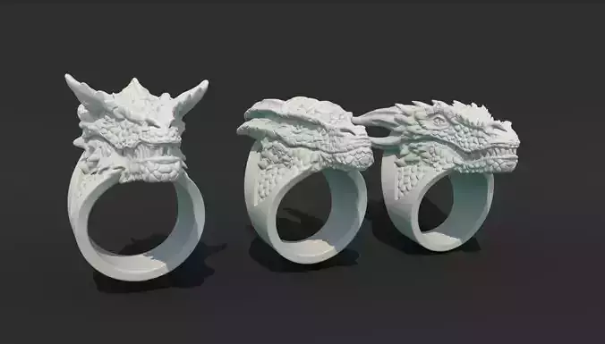 Ring House of the dragon syrax caraxes drogon 3D print model