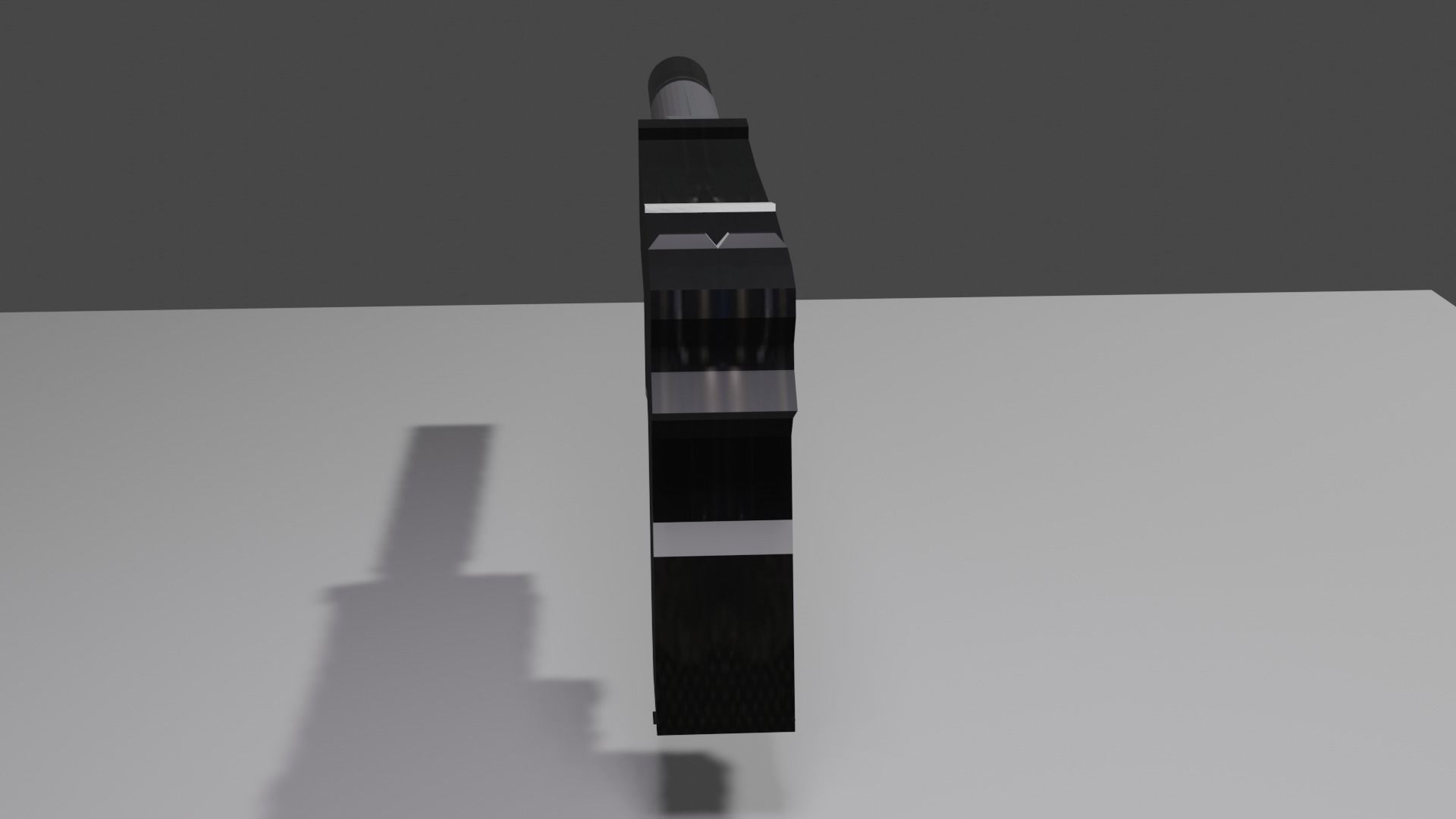 Lowpoly Gun 3D model_3