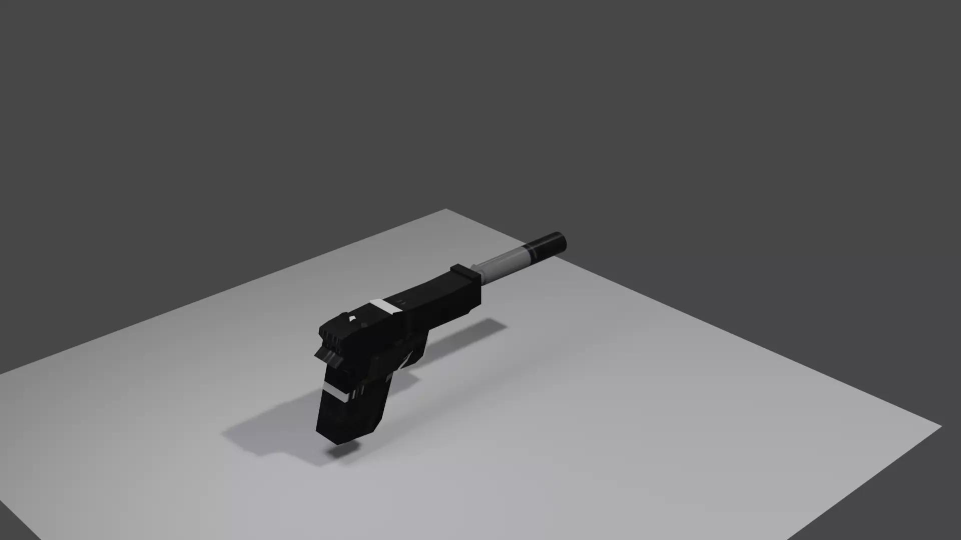 Lowpoly Gun 3D model_0