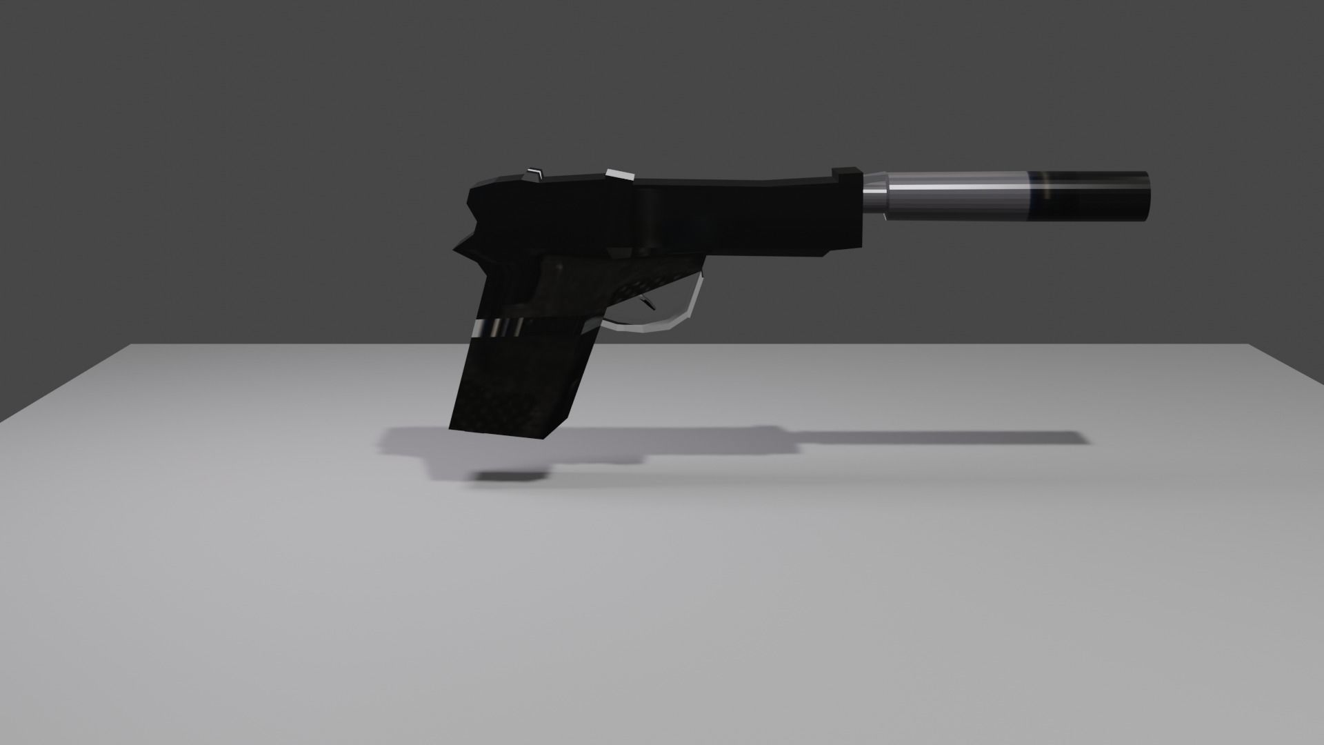 Lowpoly Gun 3D model_1