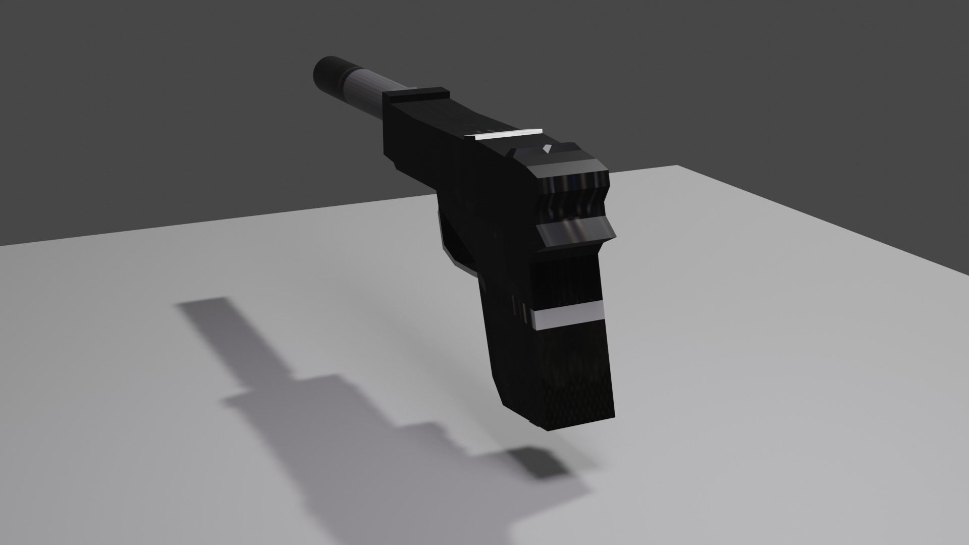 Lowpoly Gun 3D model_4