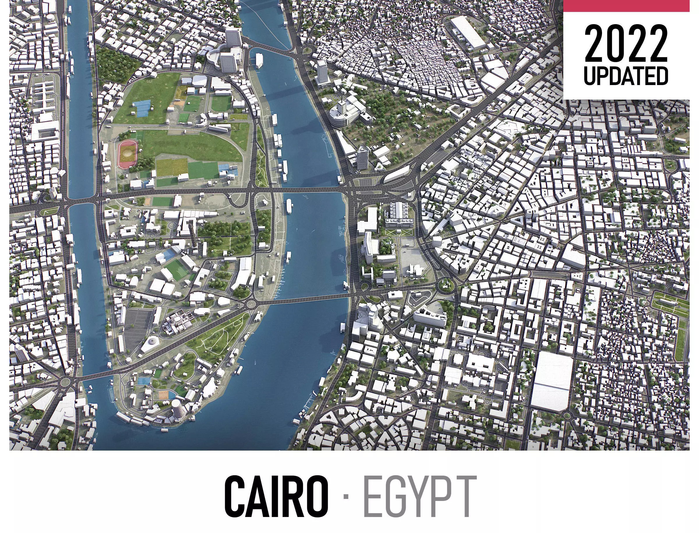 Cairo Low-poly 3D model
