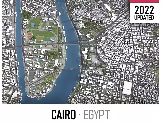 Cairo Low-poly 3D model