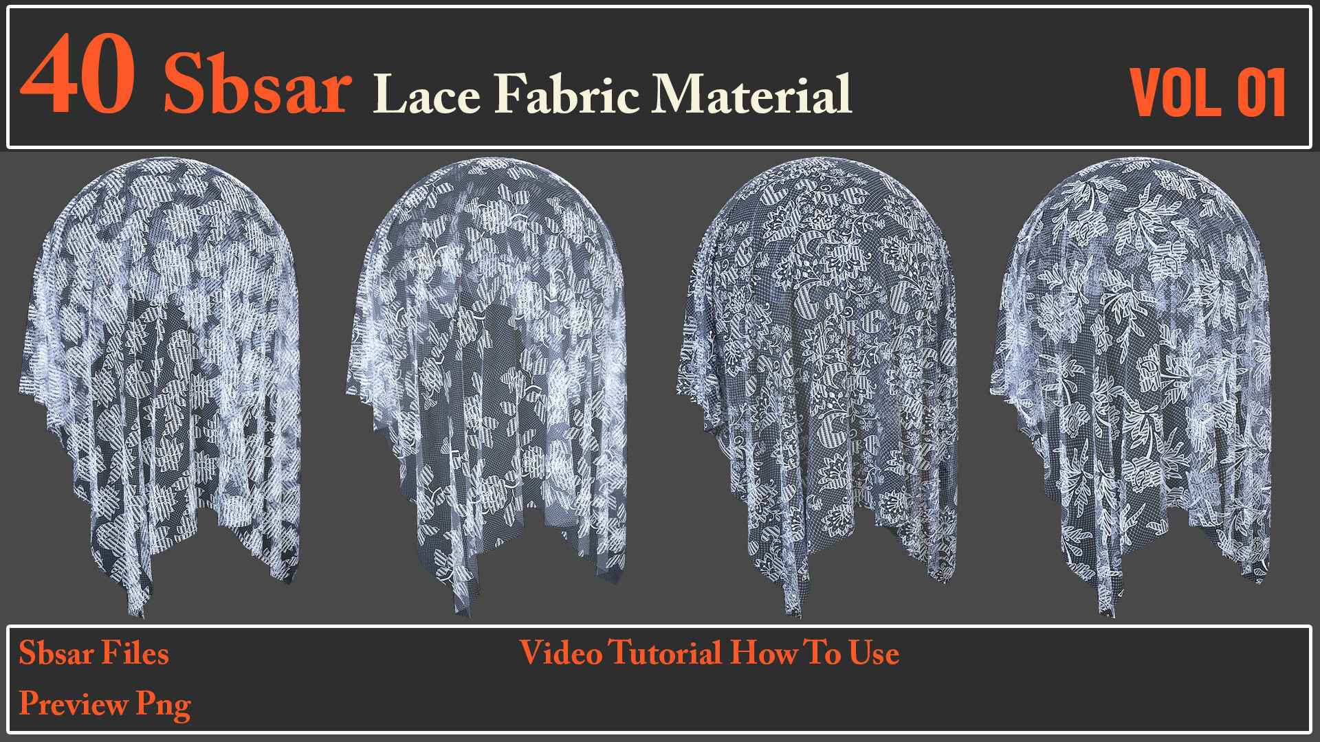 40 SBSAR Lace Fabric Materials Texture_10