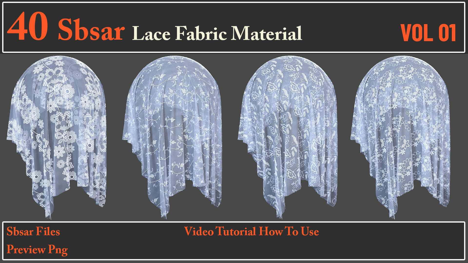 40 SBSAR Lace Fabric Materials Texture_7