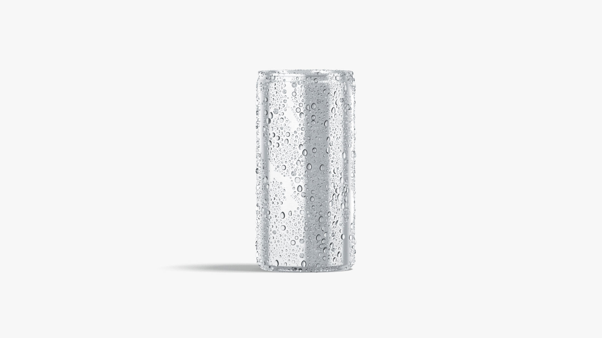 Aluminium Soda Can 280 ml with drops Low-poly 3D model_1