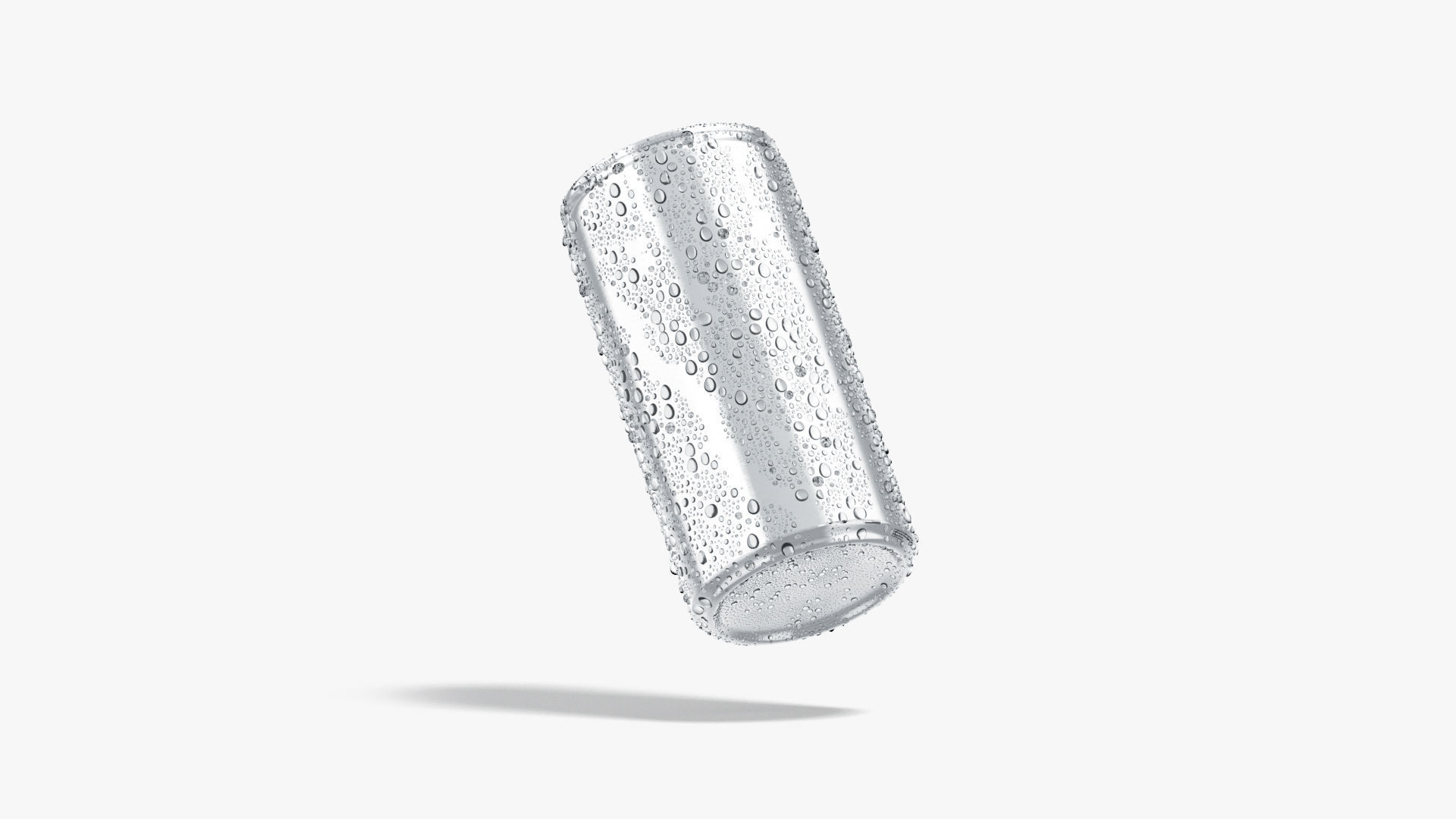 Aluminium Soda Can 280 ml with drops Low-poly 3D model_2