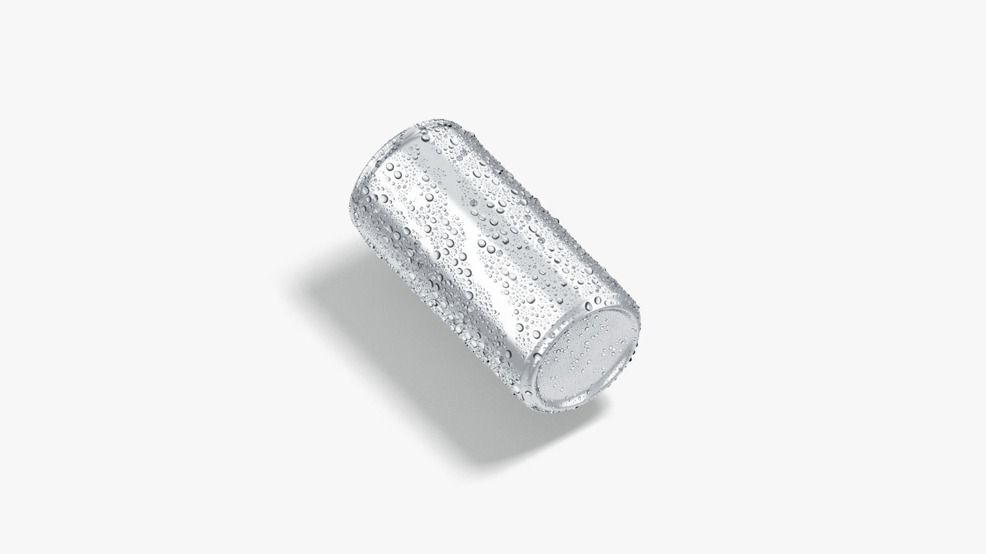 Aluminium Soda Can 280 ml with drops Low-poly 3D model_3