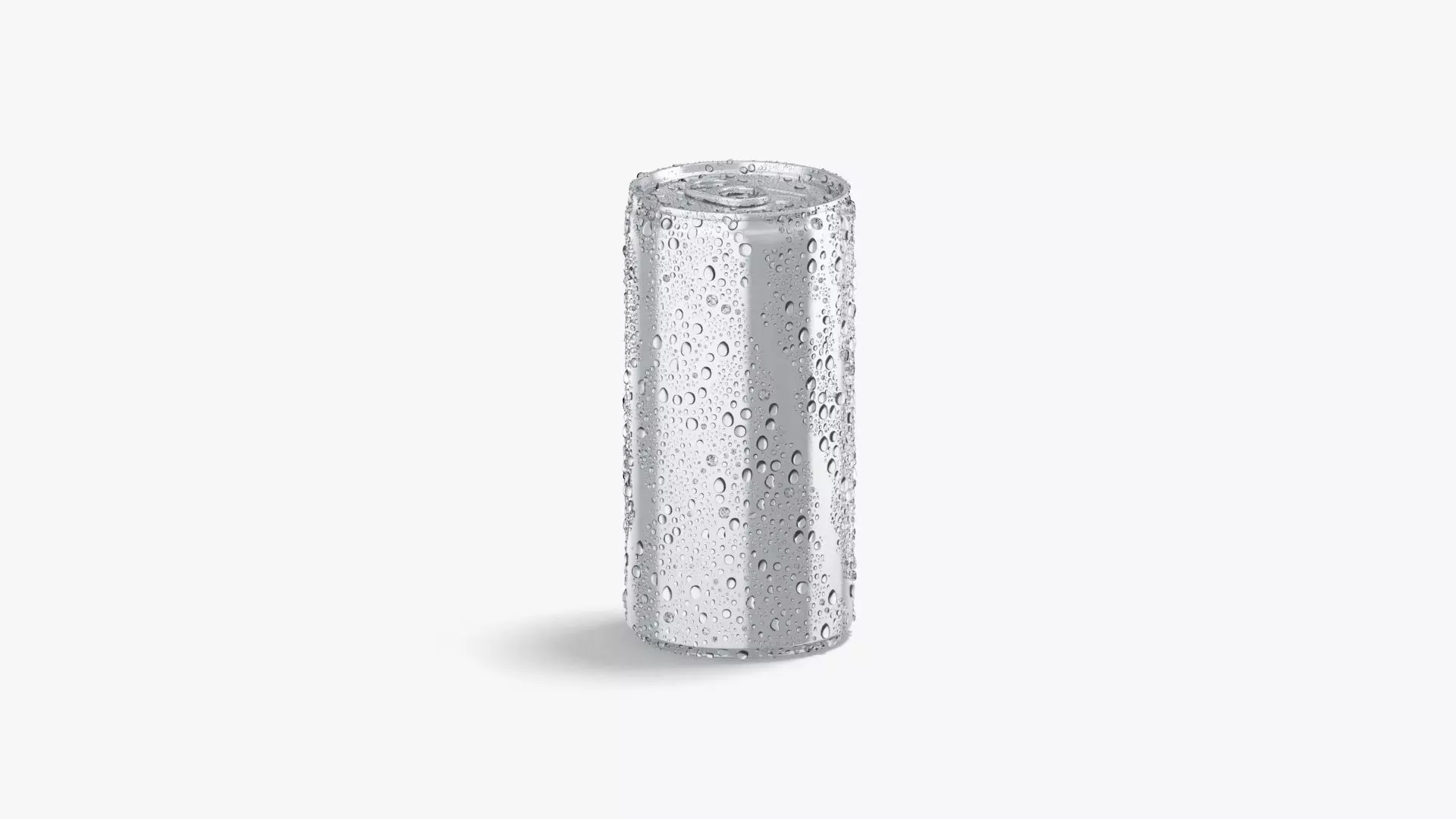 Aluminium Soda Can 280 ml with drops Low-poly 3D model_0