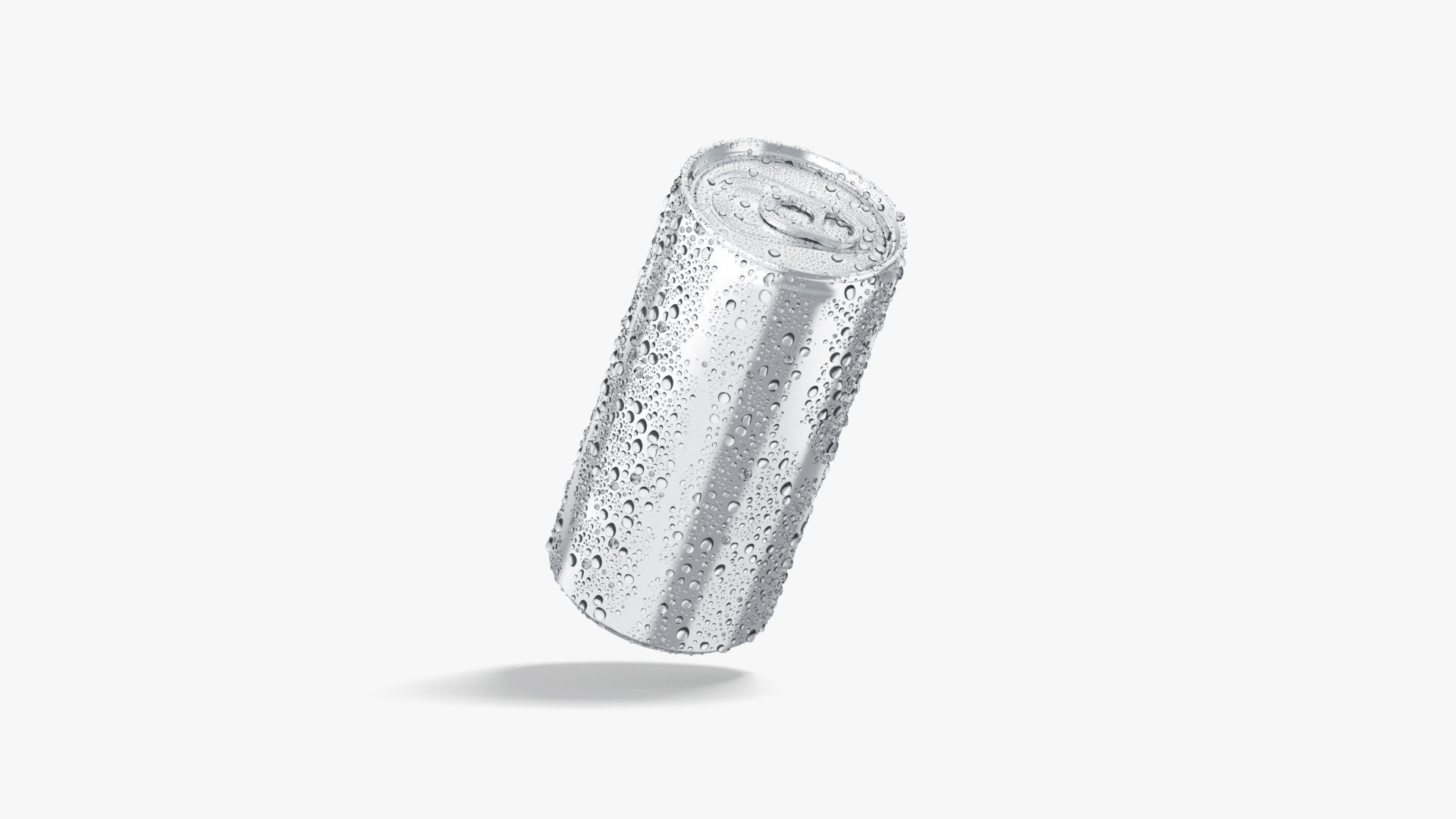 Aluminium Soda Can 280 ml with drops Low-poly 3D model_4