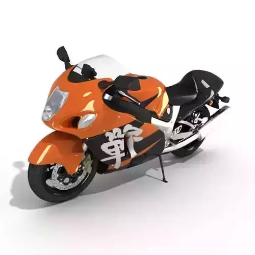 Orange Black Motorbike
