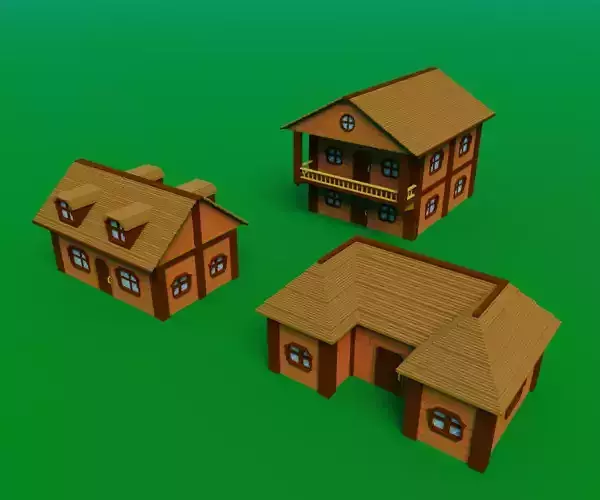 Voxel Village Buildings Pack