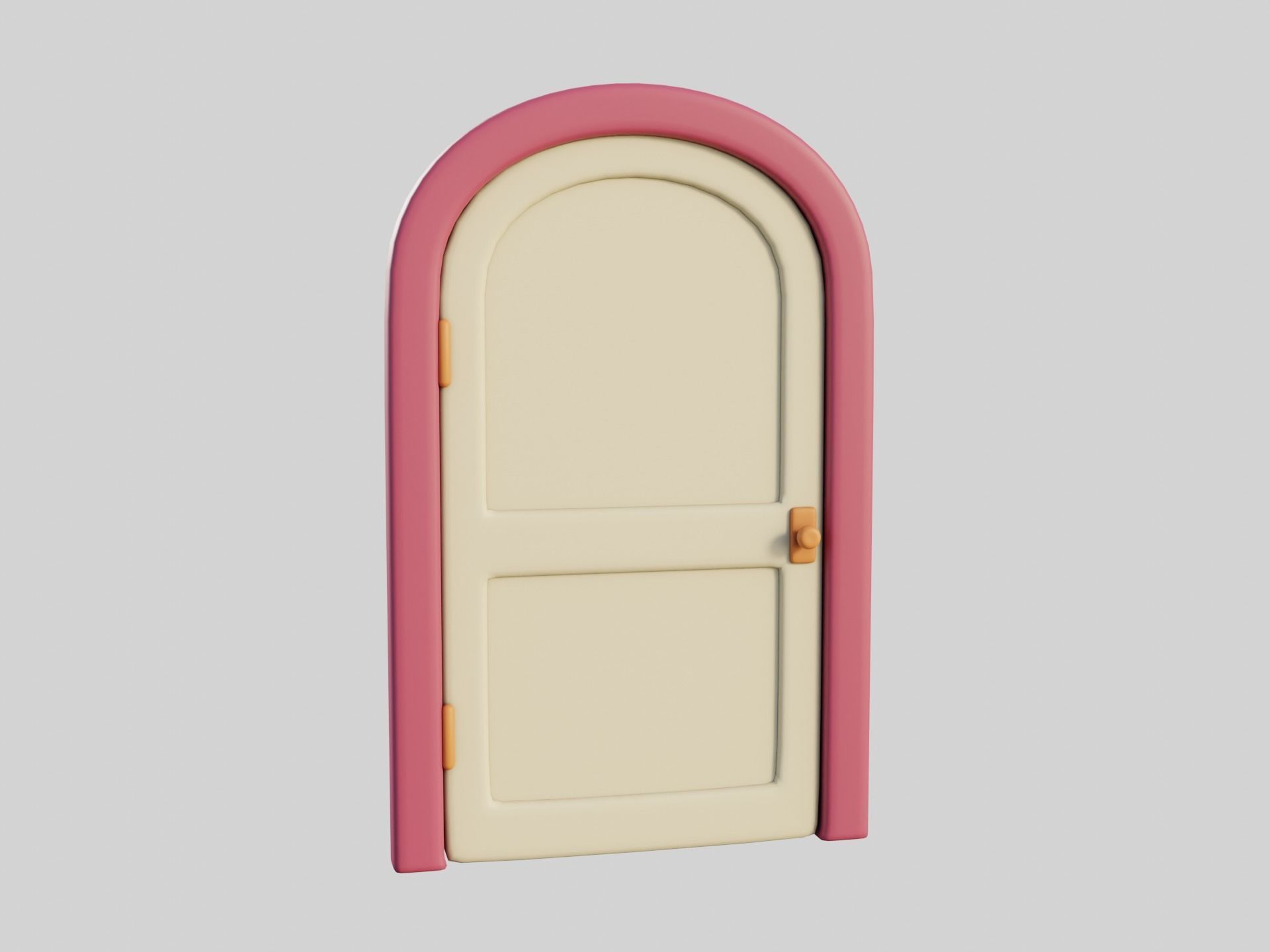 Cartoon Door 8a 3D model_5
