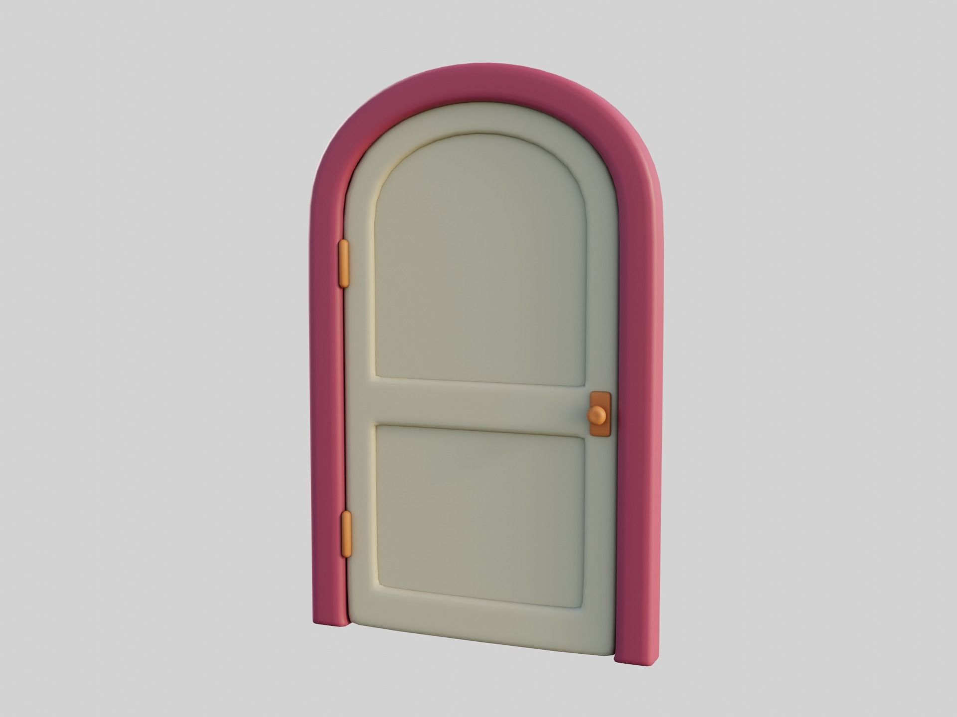 Cartoon Door 8a 3D model_4