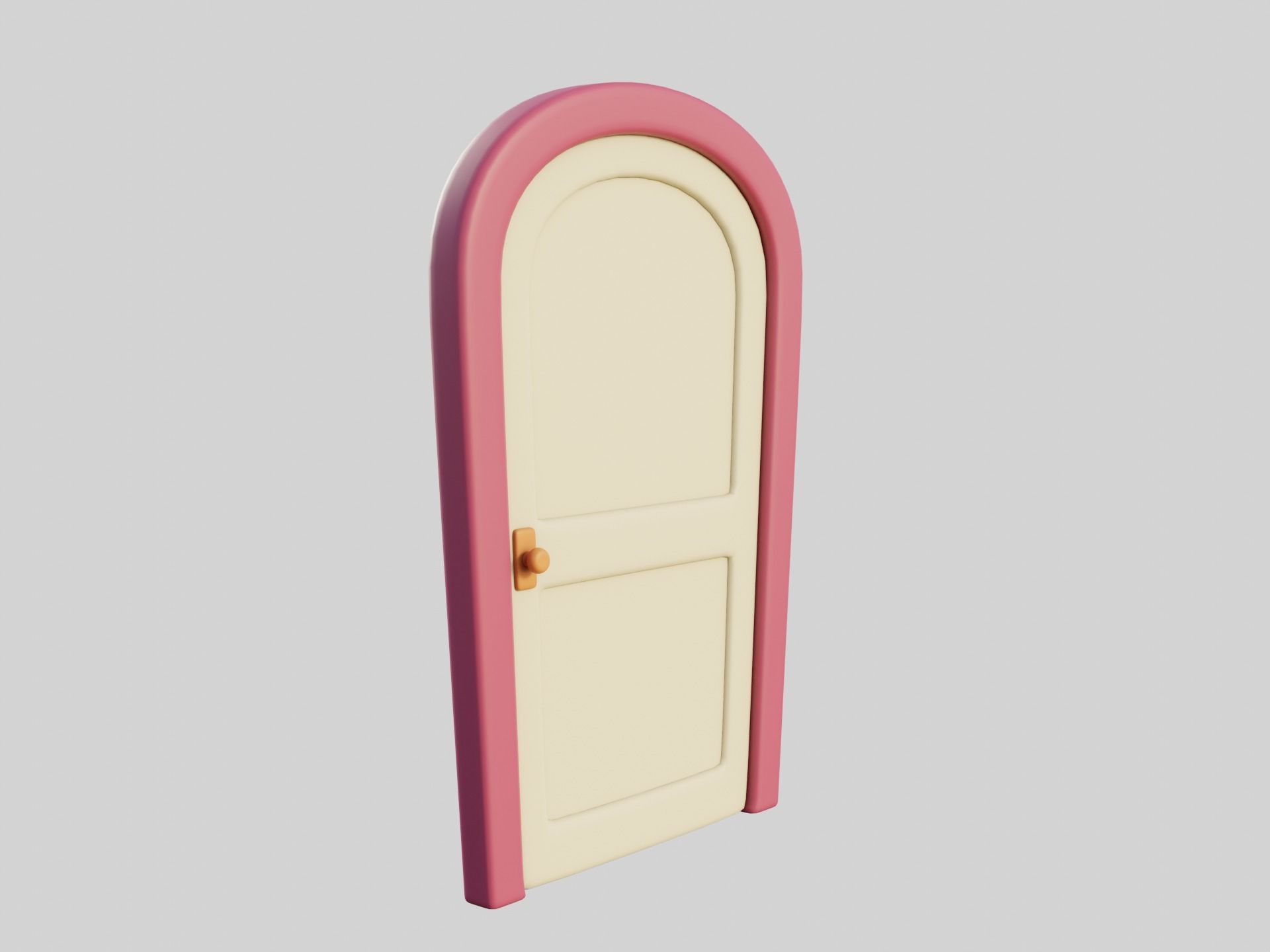 Cartoon Door 8b 3D model_1