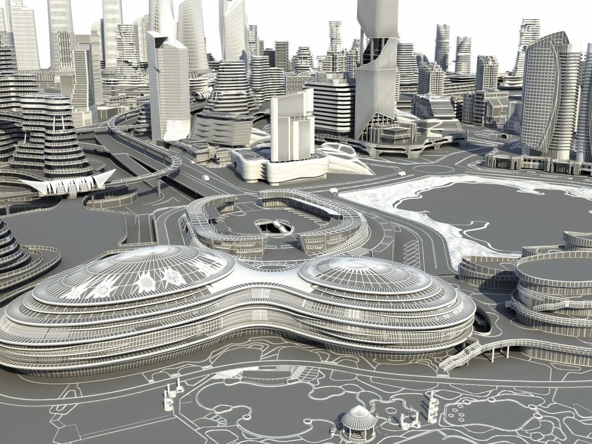 City 3 with ball in middle 3D model_21